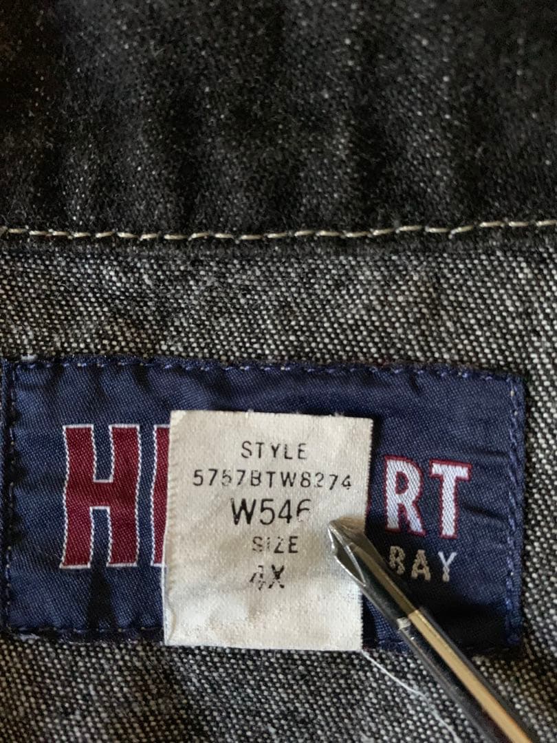 90s 4X HARBOR BAY 先染め ブラック デニムジャケット HB