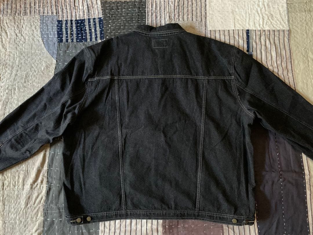 90s 4X HARBOR BAY 先染め ブラック デニムジャケット HB