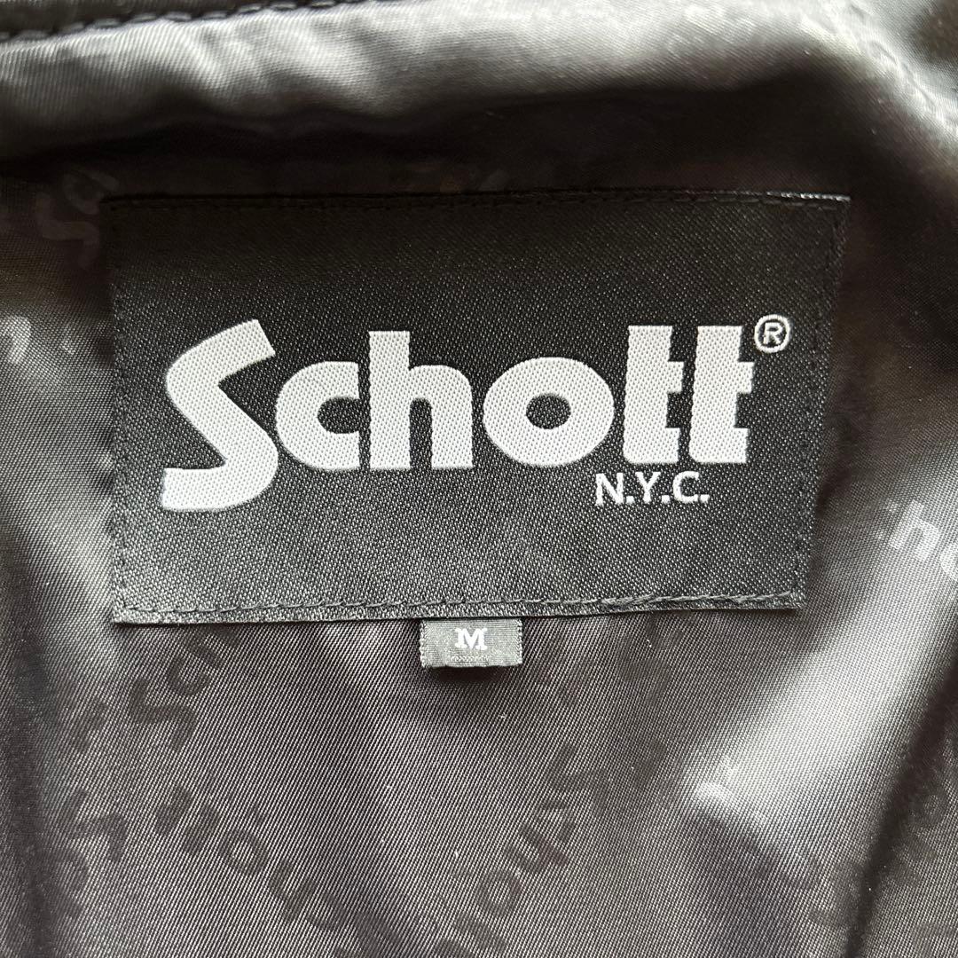 schott ショット　レザートラッカージャケット　ライダース　ラムスキン　M