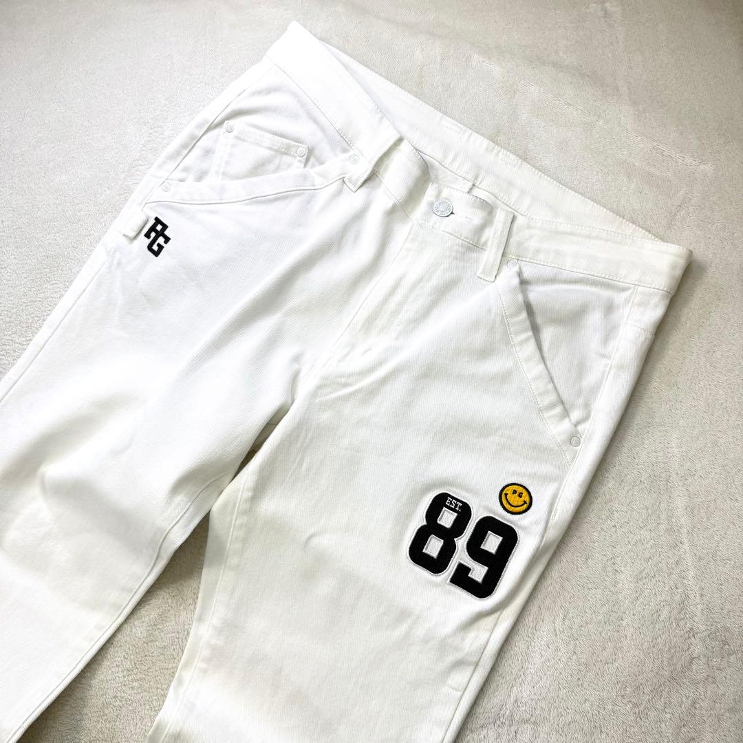 PEARLY GATES ニコちゃん 89刺繍 コットン素材 ゴルフパンツ 4